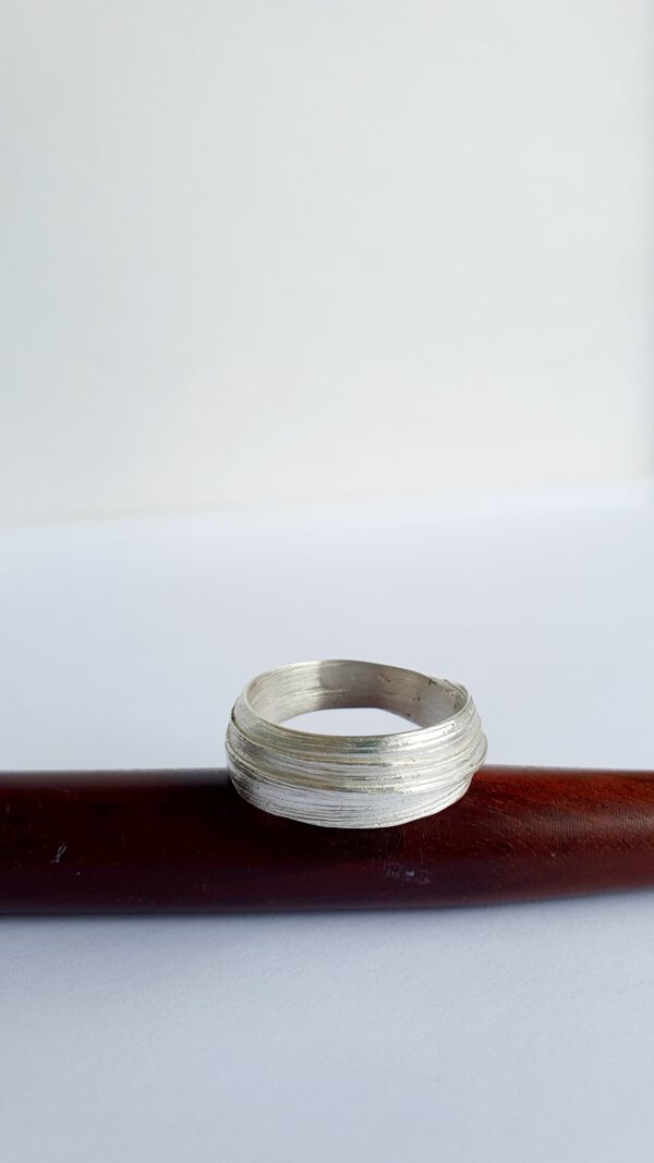 Silberring strukturring