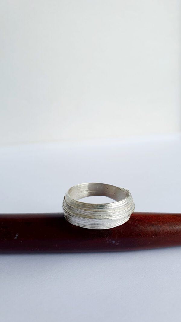 Silberring strukturring