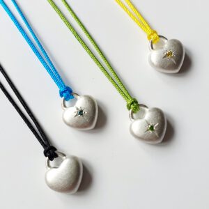 Herz Anhänger aus Silber mit Diamant
