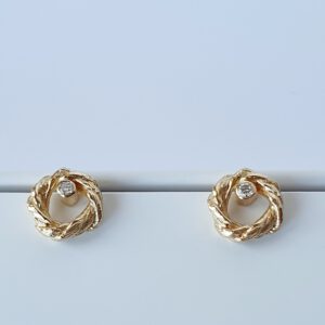 Roségold-Ohrstecker 585 mit Brillant
