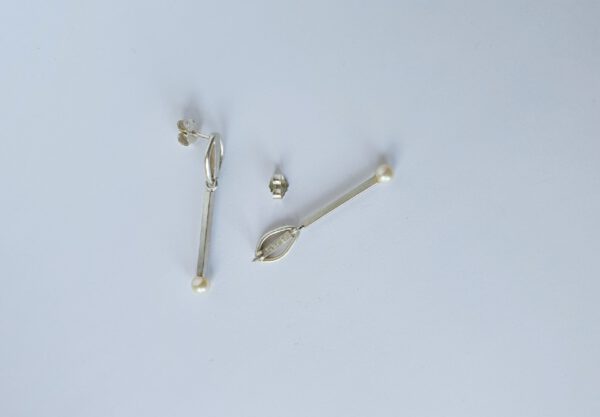 Elegante Silber-Ohrstecker mit echten Perlen