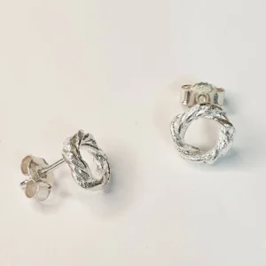 Kreisförmige Ohrstecker aus 925 Silber