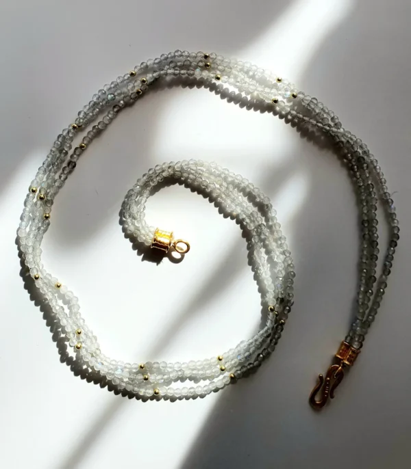 labradorit halskette, edelsteinkette damen